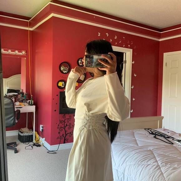 *SOLD* Cream Urban Outfitters Corset Style Dress - Picture 3 of 5